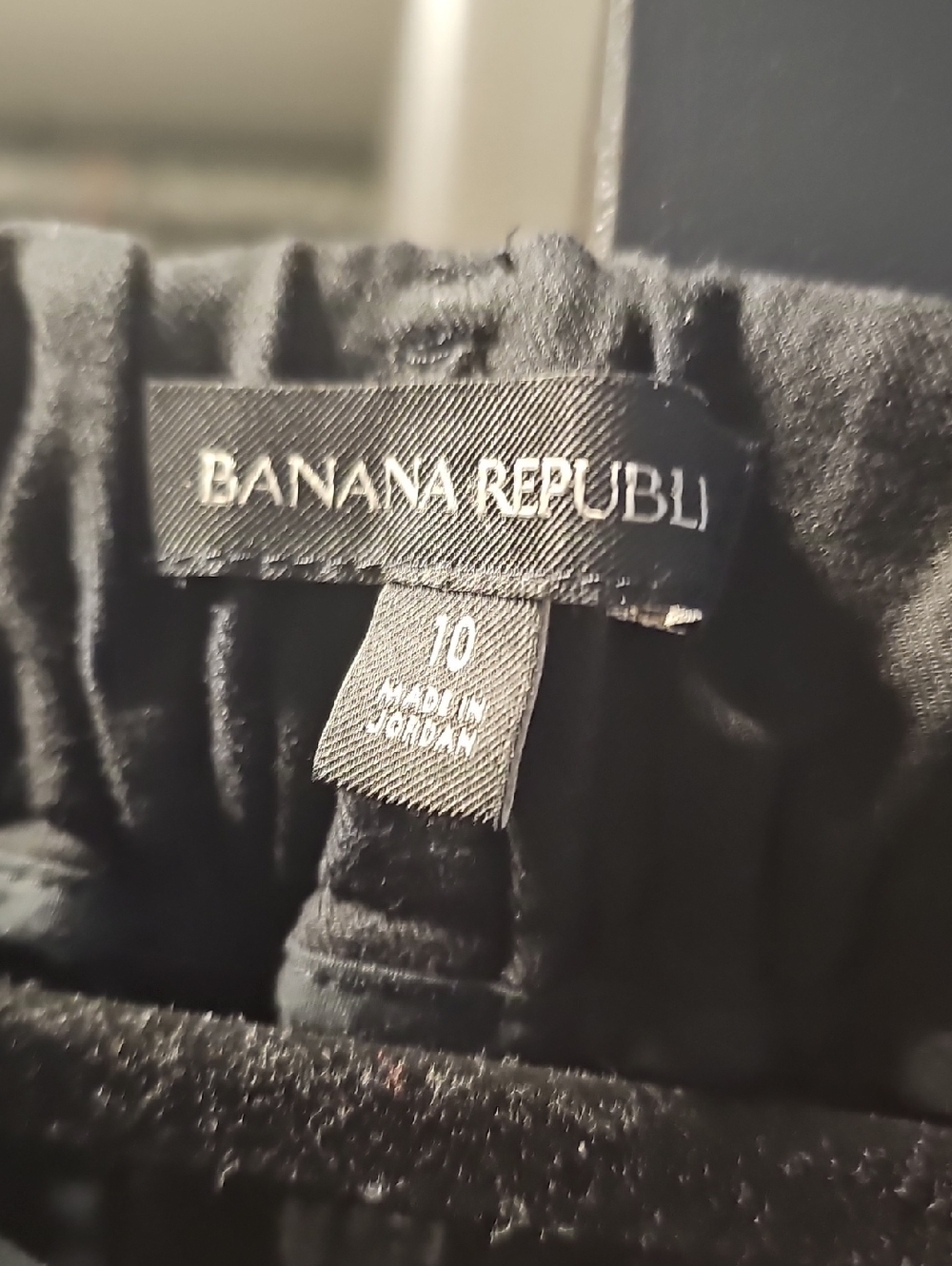 Banaba Republic Linen Blend Black Cargo Pants In Size 10